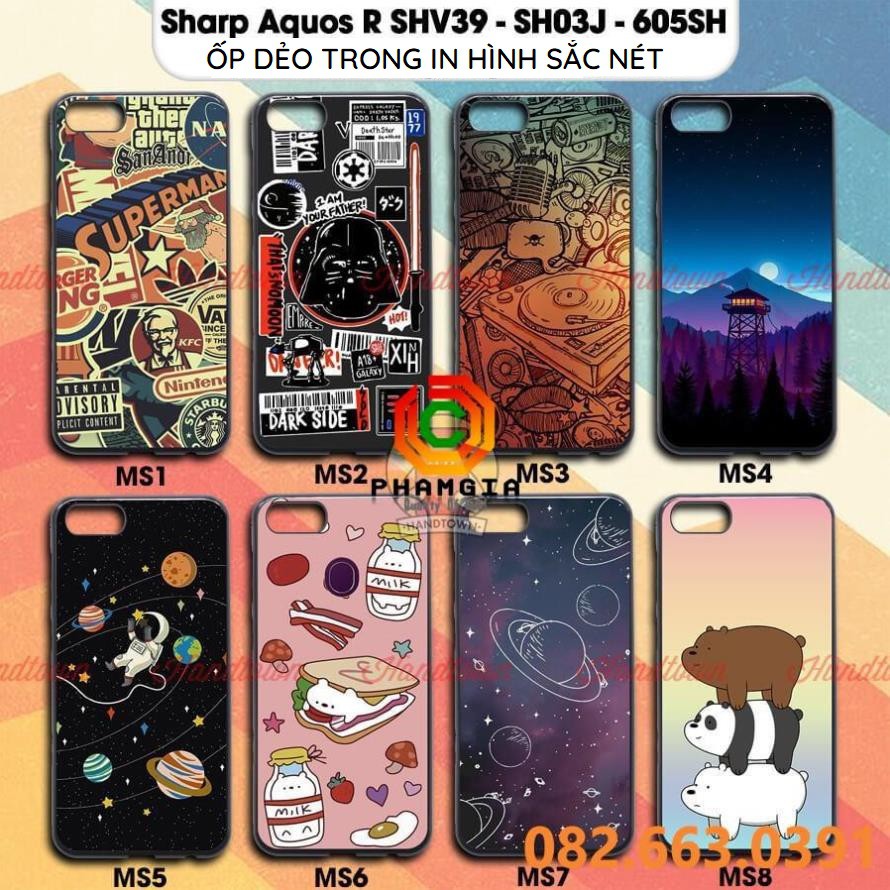 Ốp lưng Sharp Aquos R SHV39 / SH03J / 605SH / Aquos R Compact SHV41 701SH SHM06 dẻo in hình phần 1