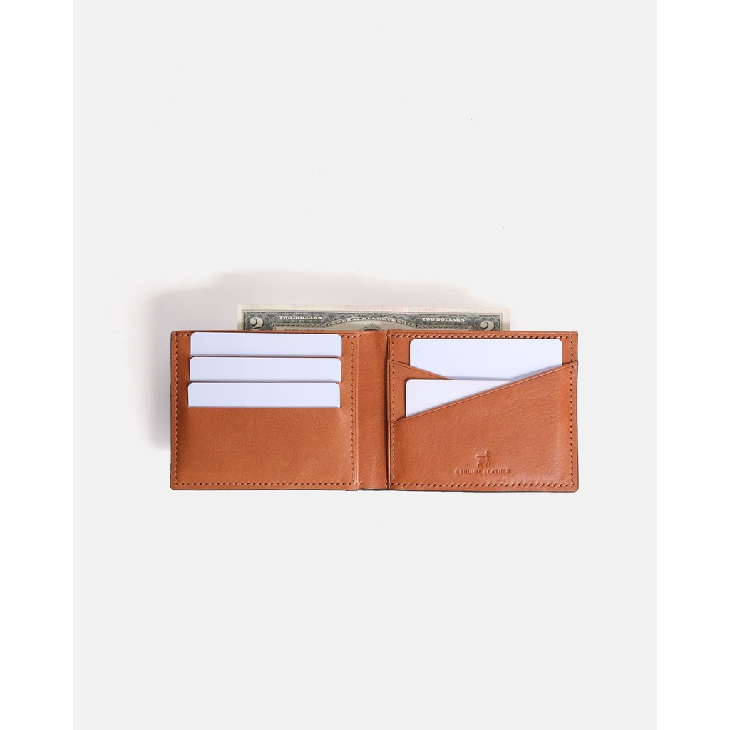 Ví da nam Leonardo Bifold Albert chất da Vachetta nhập khẩu