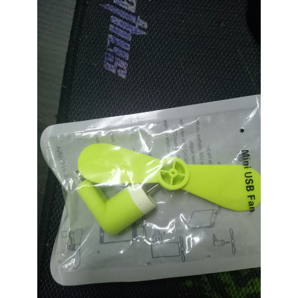 Quạt mini USB 2 cánh cắm chân điện thoại cổng Micro USB