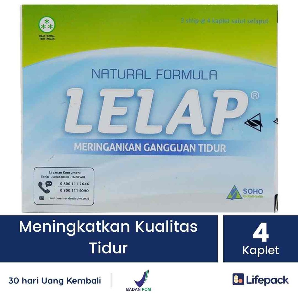 LELAP TABLET 4 KAPLET Obat Tidur LIFEPACK Lazada Indonesia