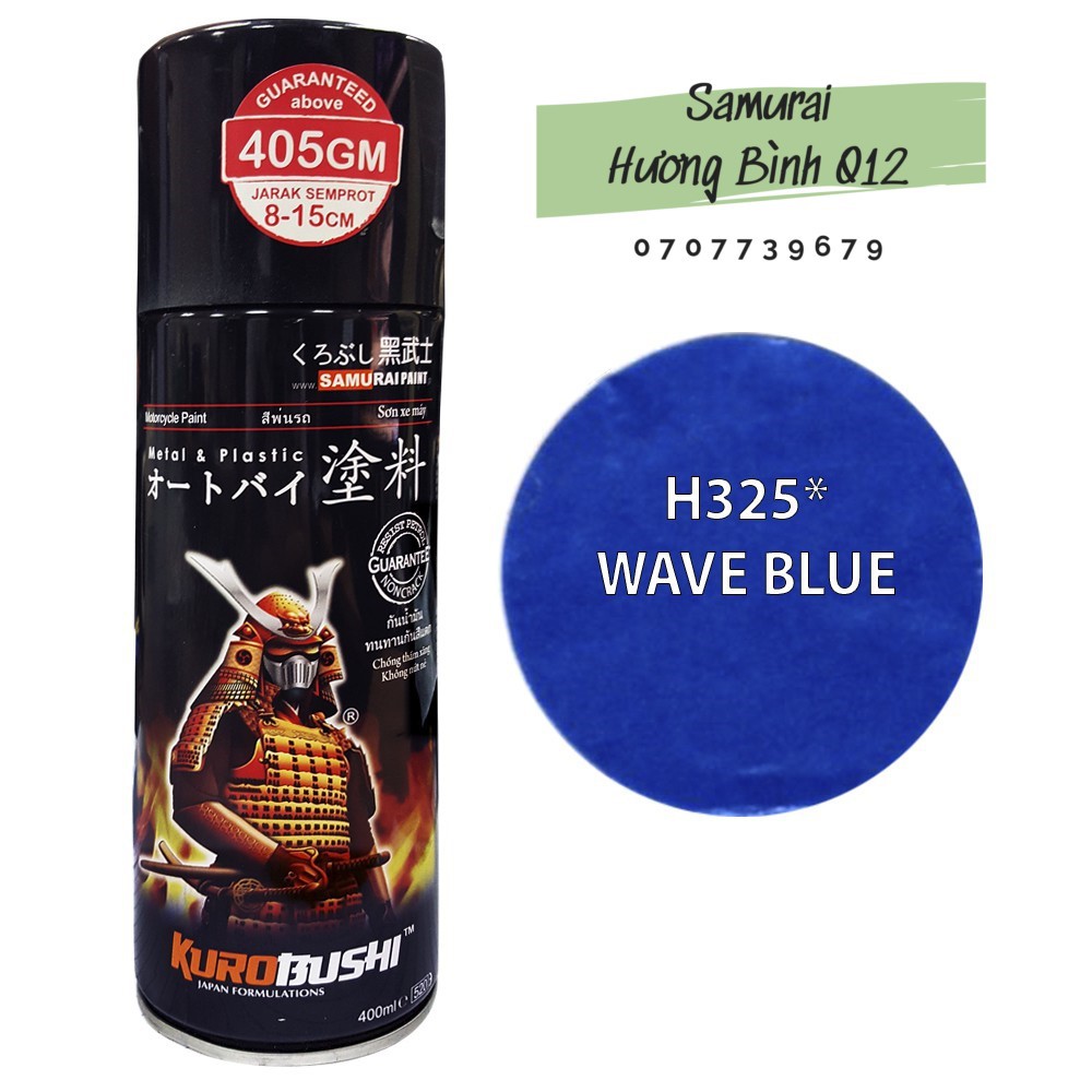 [HCM]Samurai H325 -  Sơn xịt xe máy màu Xanh Wave Honda