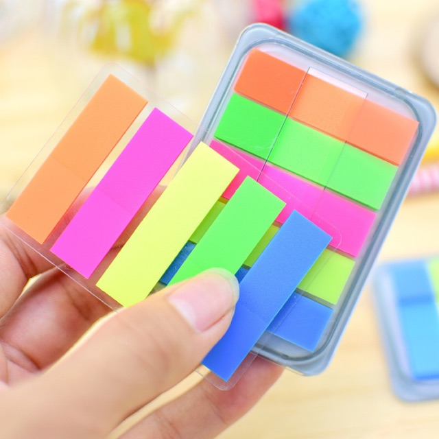 Giấy Note đánh dấu trang - Giấy phân trang Bộ 3&5 màu (100 tờ)