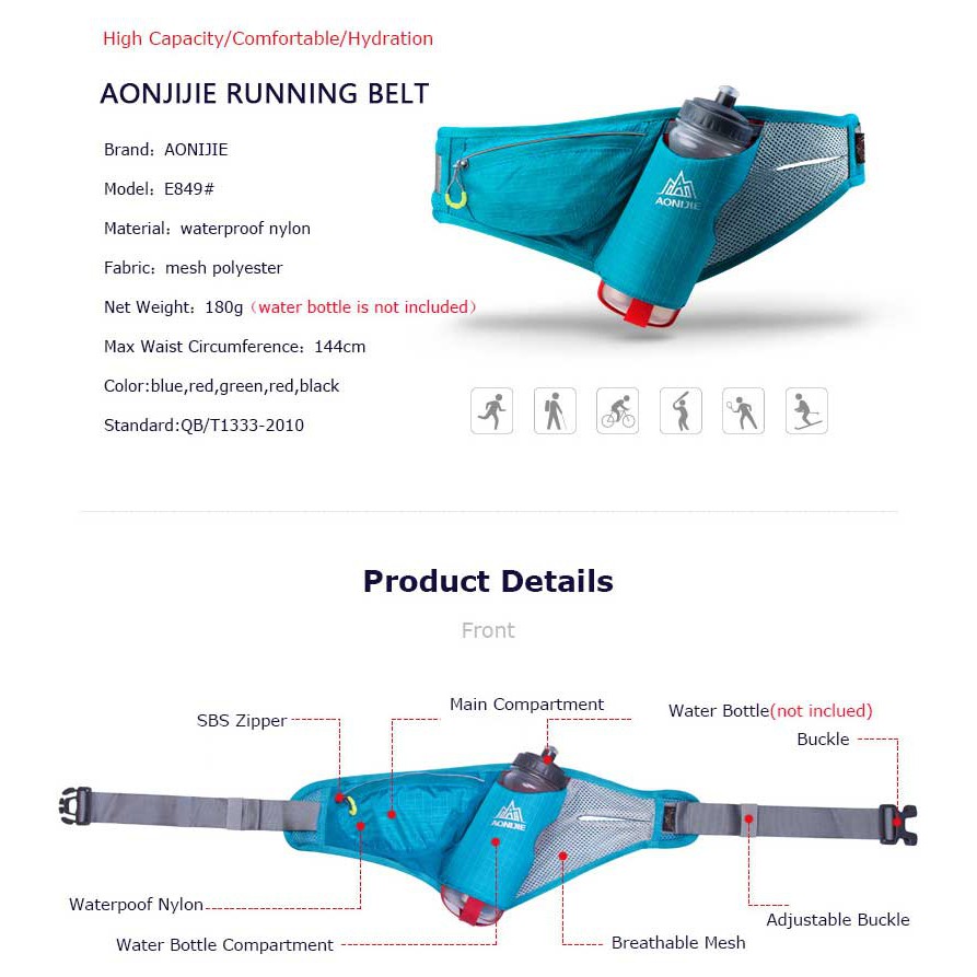 Belt chạy bộ Aonijie E849