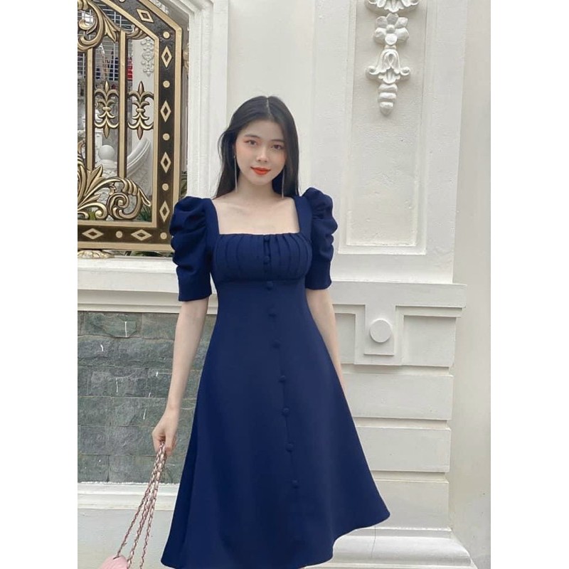 [HCM]Đầm xếp li ngực 2 màu (kèm hình thật)