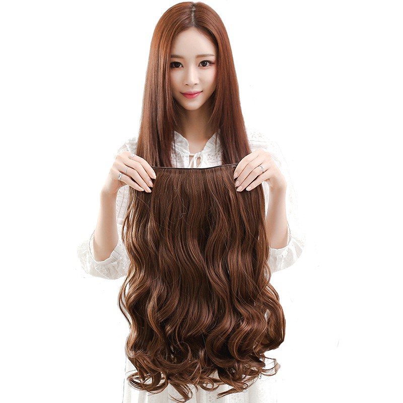 Kẹp 6 phím xoăn 50cm c56 💖freeship💖 tóc giả nữ kẹp dải, kẹp tóc giả nữ