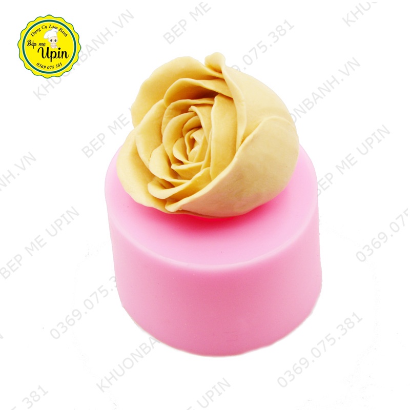 Khuôn silicon hoa hồng thái 6cm