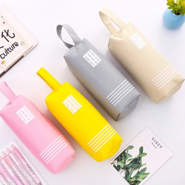 Bóp viết 2 khoá kéo (6 màu nổi bật)