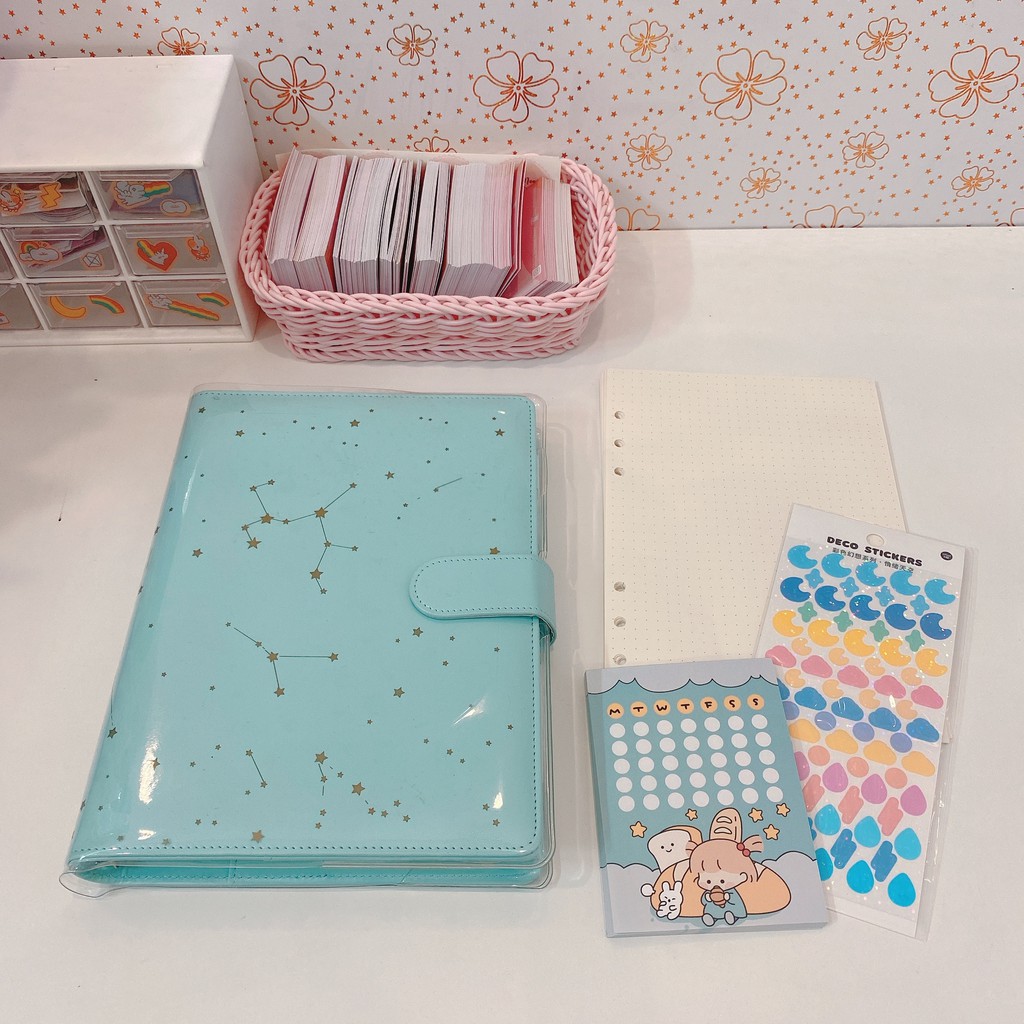 SỔ CÒNG BÌA DA PASTEL PLANNER A5 A6
