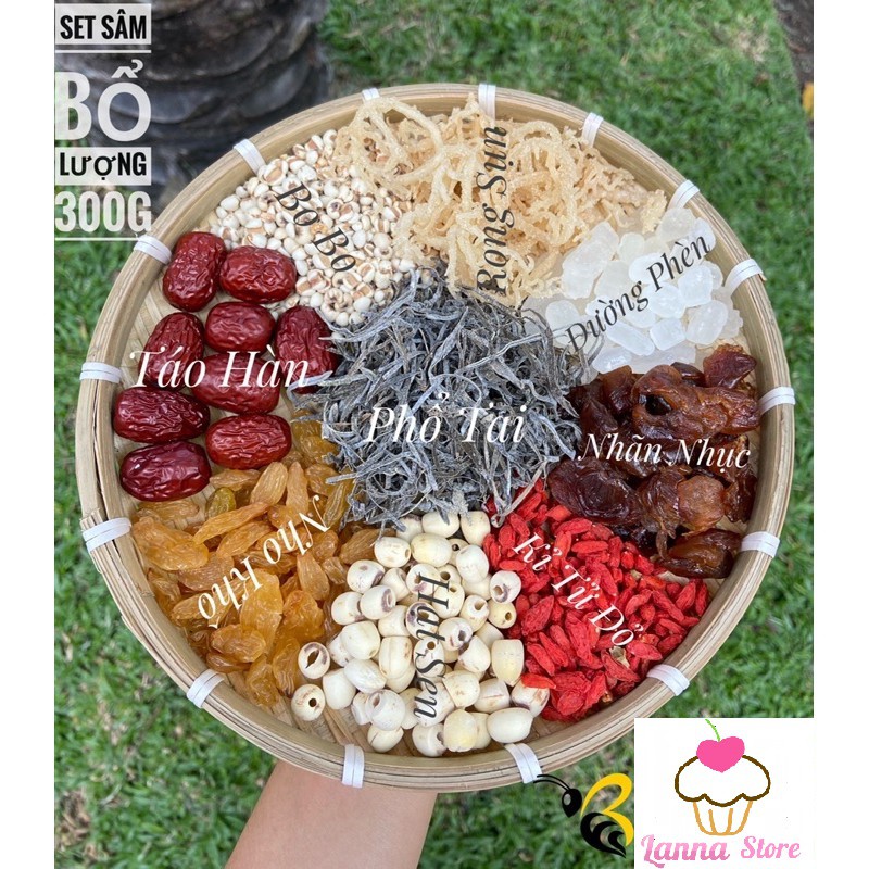 [HCM][Tự Làm] Chè sâm bổ lượng 9 vị gói 400gram - set nguyên liệu nấu 12 -14 ly chè