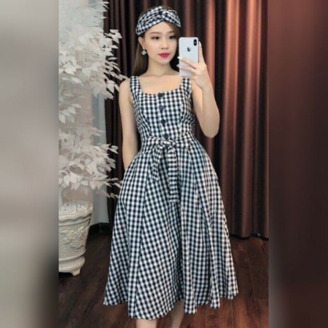 [HCM]Maxi caro đen kèm tuban (kèm hình thật)