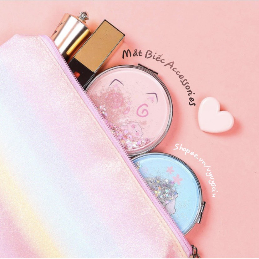 Gương mini gập 2 mặt bỏ túi siêu cute G03