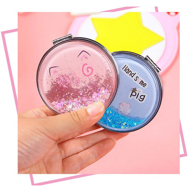 Gương mini gập 2 mặt bỏ túi siêu cute G03