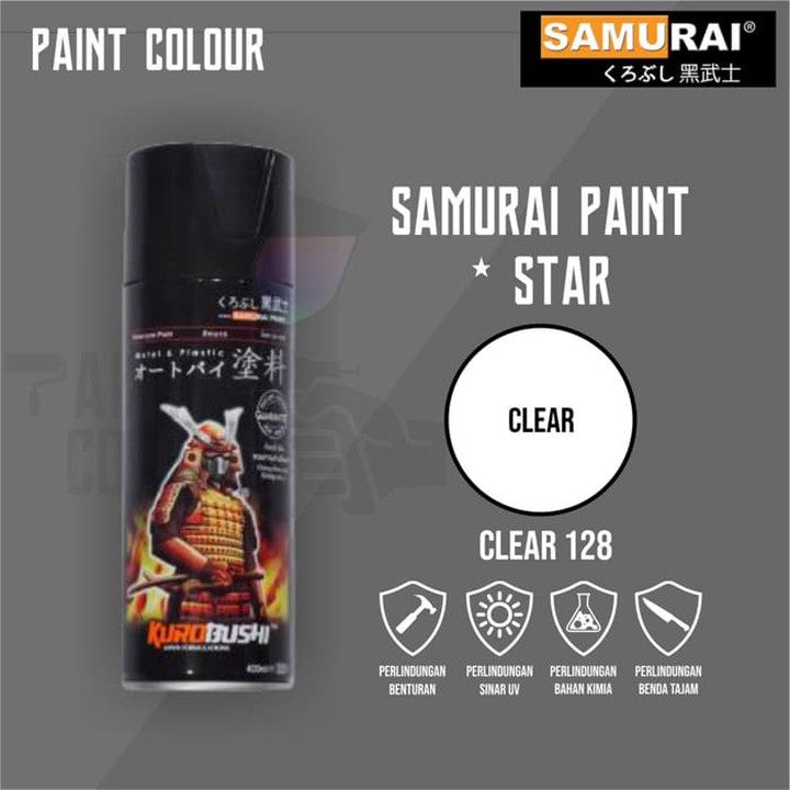 Samurai 128 - Sơn xịt sơn xe máy Samurai 128 màu trong _ Clear