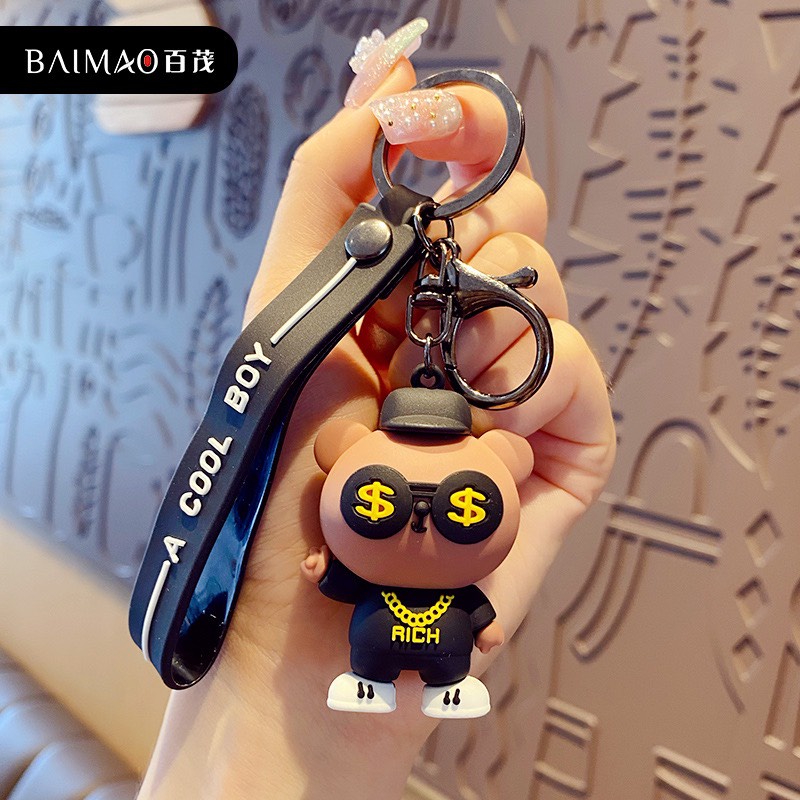 Móc khóa CoolBoy cá tính kèm dây, phụ kiện balo, túi xách xinh xắn