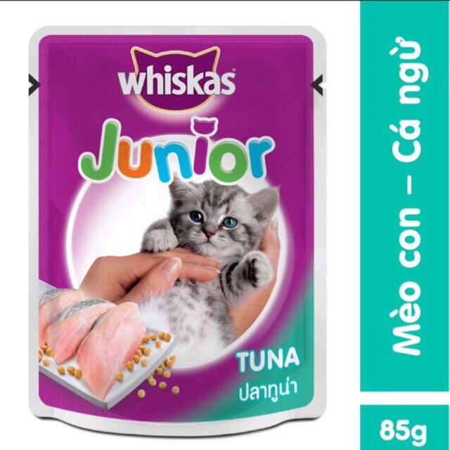 [Hoàn Tiền 10%] Pate whiskas cho mèo mọi lứa tuổi gói 85gr đủ vị