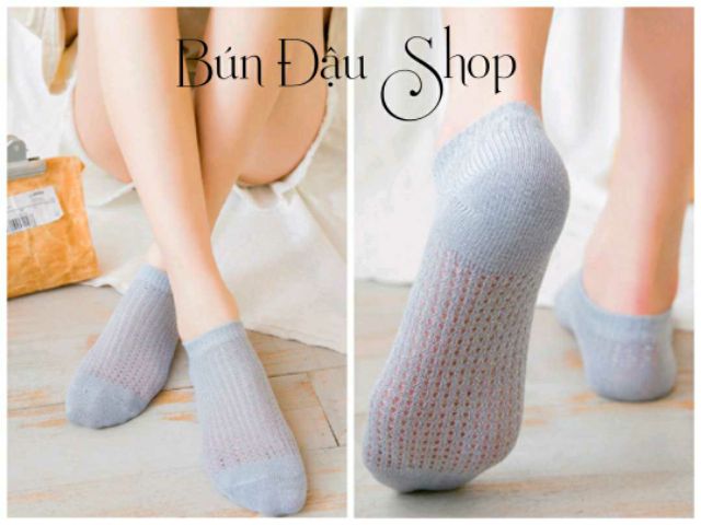 Tất Lưới Nữ Cổ Ngắn Thông Hơi
