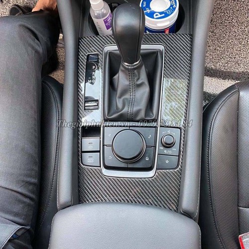 Ốp nội thất xe mazda 3 2020 2021 mẫu abs carbon- 8 chi tiết trang trí chống xước nội thất xe