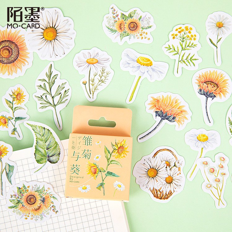 Bộ sticker/ Hình dán Kiểu Hoa Hướng Dương