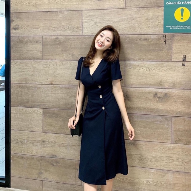 [HCM]Đầm trắng nút dừa (kèm hình thật)