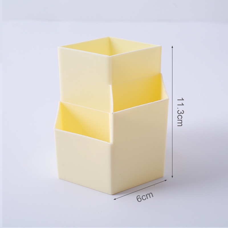 Dụng cụ cắm bút nhựa cao cấp 3 ngăn - Kệ bút mini