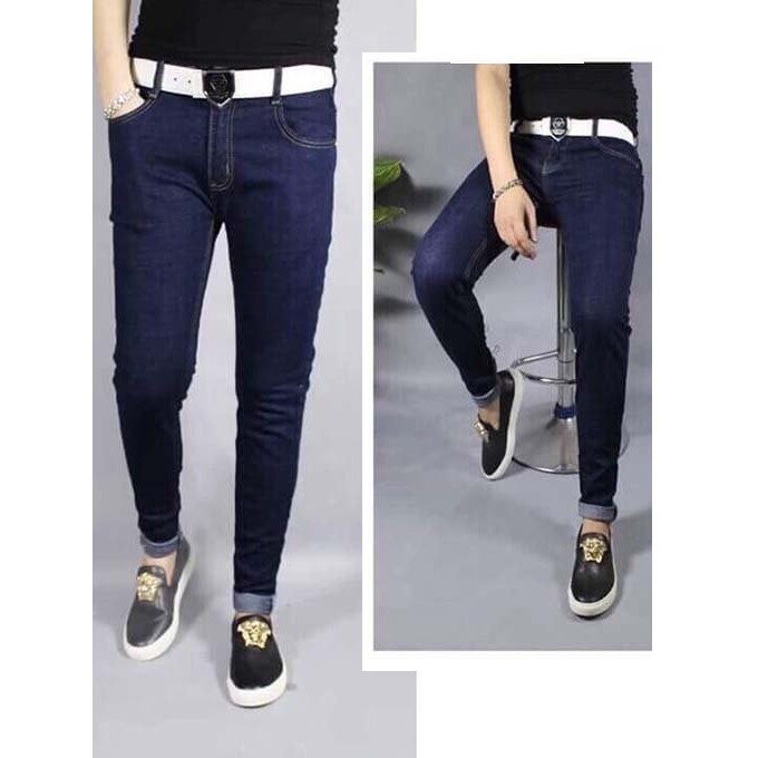 Quần jean nam xanh trơn có size đại