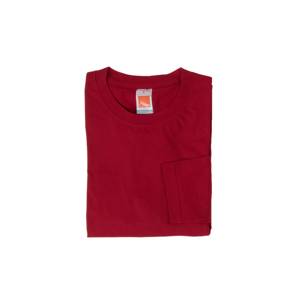 Red Long Sleeve Round Neck T-shirt CT54 