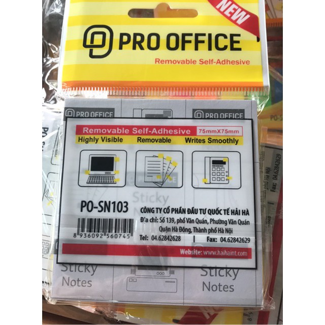 Giấy Nhớ Vàng 2x3in/3x3in/3x4in (1 tập)