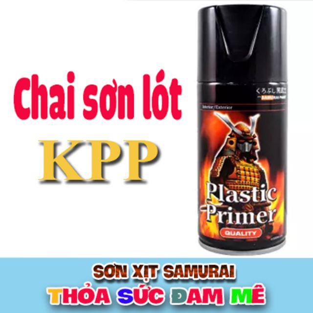 [HCM]KPP Chai sơn xịt xe máy Samurai KPP _ Chất xử lý lót nhựa nhám mủ đen - Plastic Primer