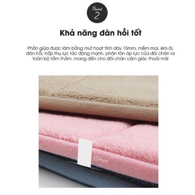 [HCM]Thảm Chùi Chân Lock&Lock Memory Foam Stripe MAT510 MAT511 Loại Có Gân