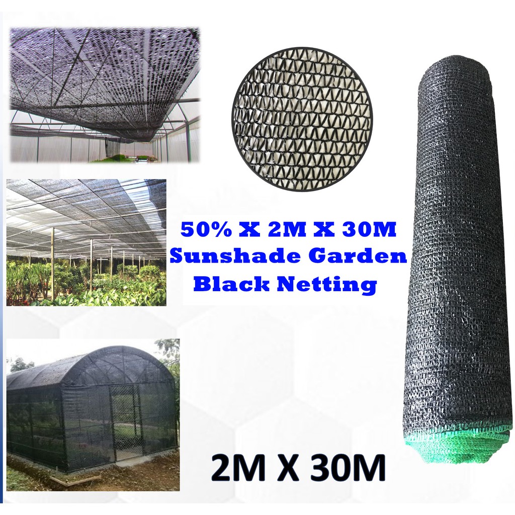 50 X 2M X 30M Black Orchid Netting Jaring Hitam Garden UV Protection