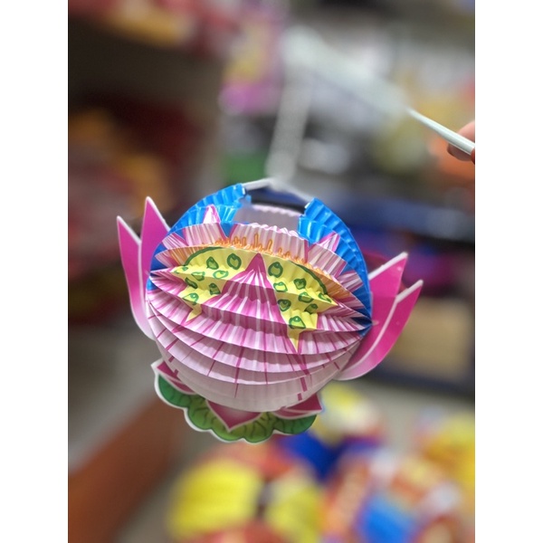 Set 4 lồng đèn giấy cỡ bé (đường kính mép ngoài 15cm)