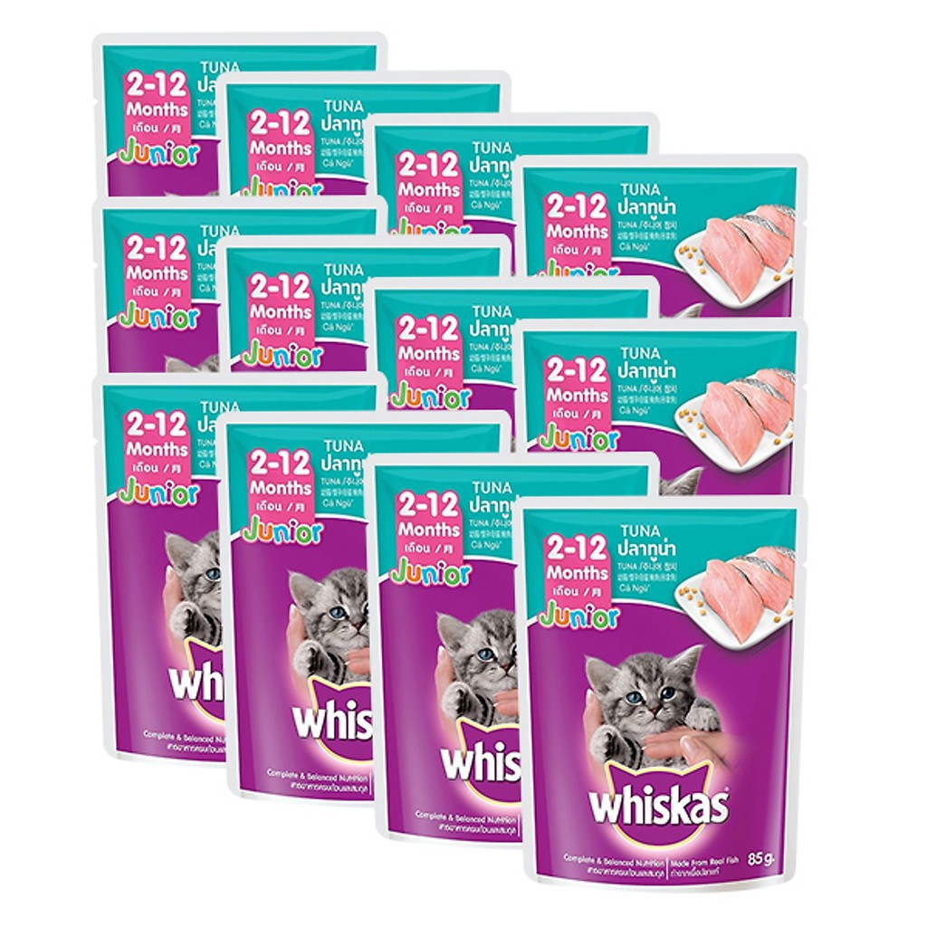 [Hoàn Tiền 10%] Pate whiskas cho mèo mọi lứa tuổi gói 85gr đủ vị
