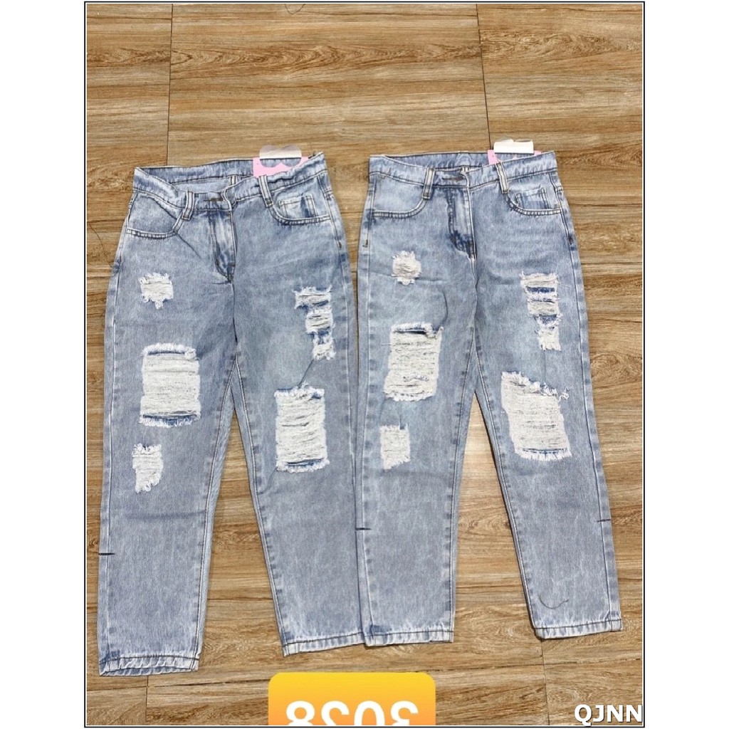 Quần jean nữ BAGGY rách 3028 b2-2