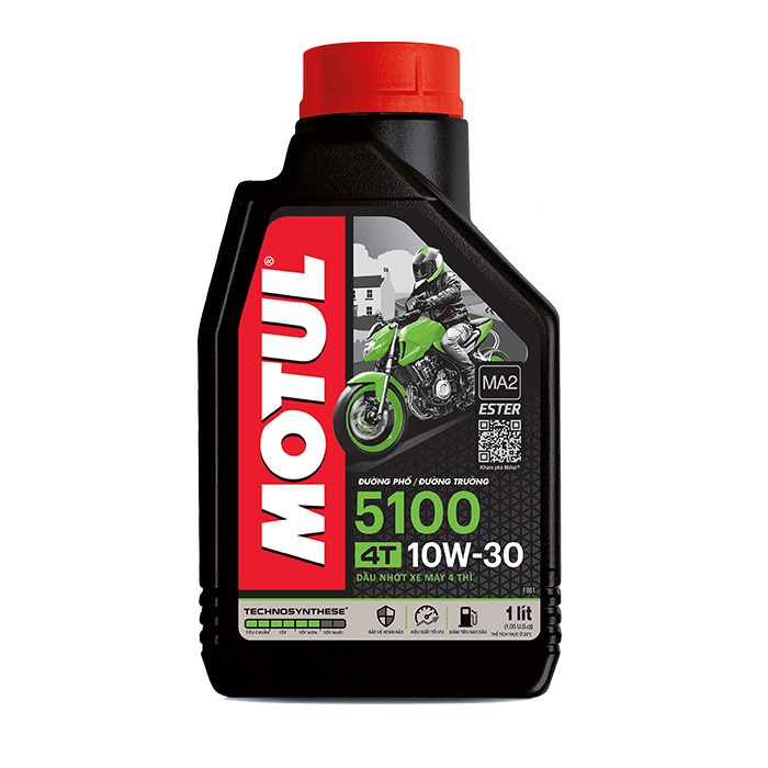 [HCM]Motul 5100 4T 10W30 - Nhớt xe số đời mới cao cấp công nghệ Ester tổng hợp 100% API SM MA2