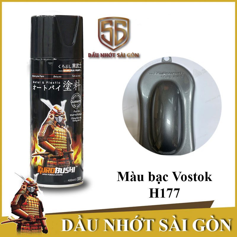 [HCM]Sơn xịt Samurai H177 màu Xám Đậm - H177 (400ml)