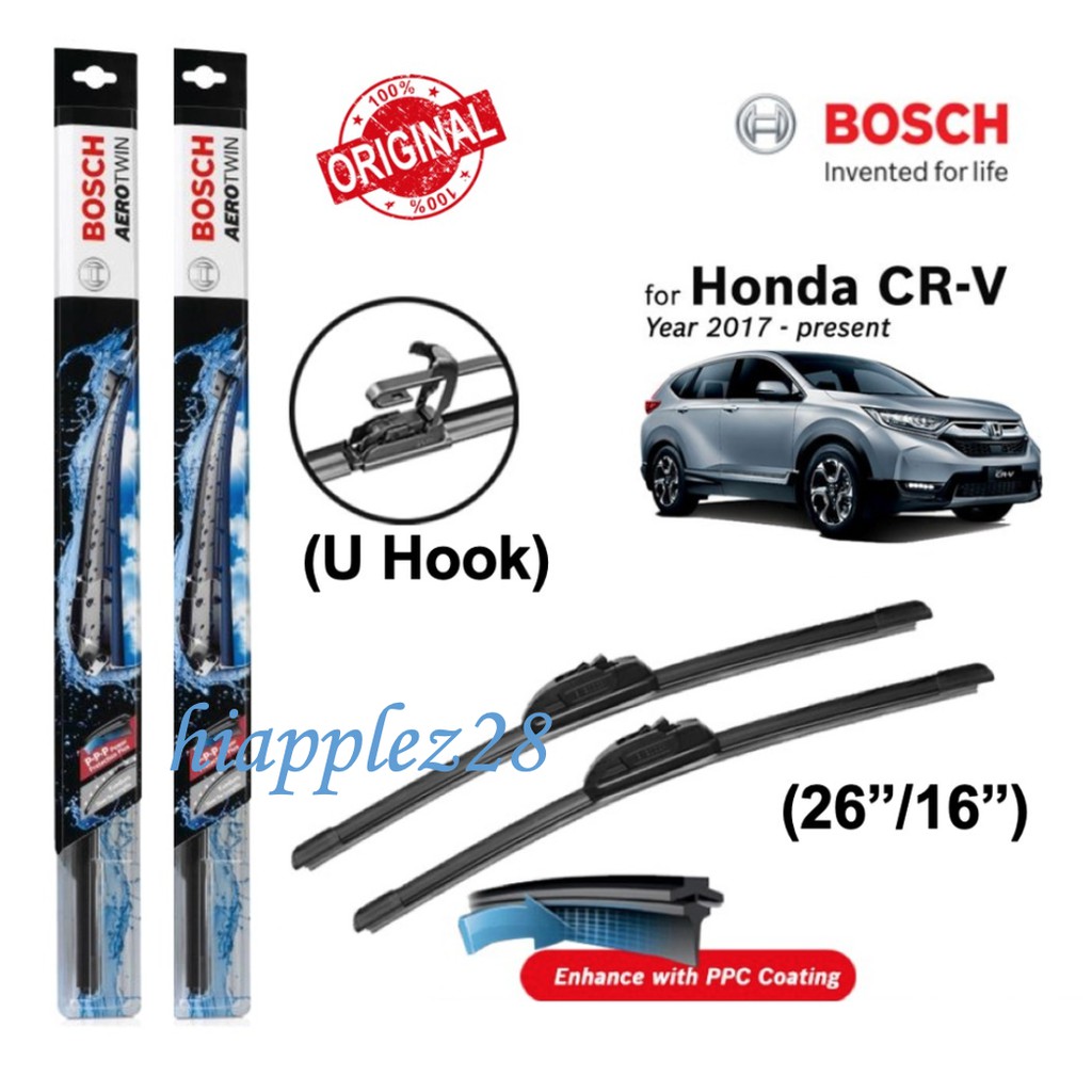 26+16 BOSCH Aerotwin Retrofit U Hook WIPER SET (ORIGINAL) 3397013322  3397013314 CRV Prius Tucson Teana XTrail Estima ACR50