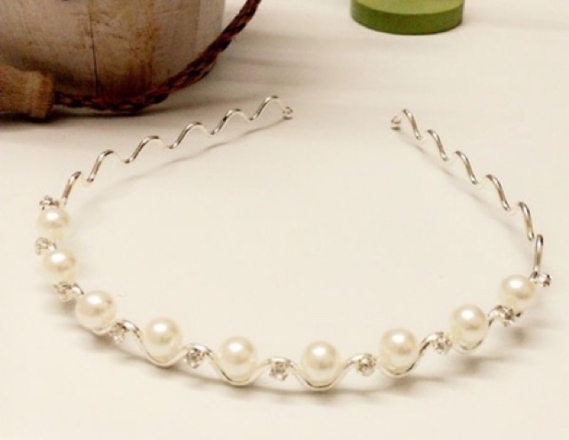 🌸 Bờm Sóng Đính Hạt Trai