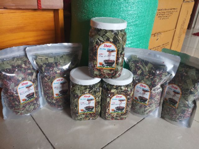 500g TRÀ ĐẬU ĐEN GẠO LỨT LÁ DỨA (LÁ NẾP THƠM)