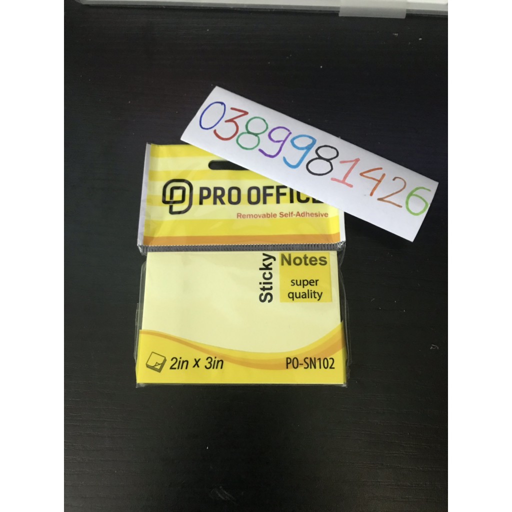 Giấy Nhớ Vàng 2x3in/3x3in/3x4in (1 tập)