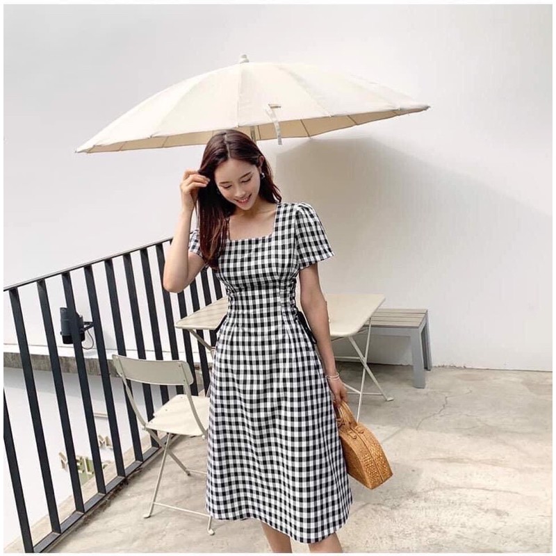 Đầm đan dây eo 6 màu
