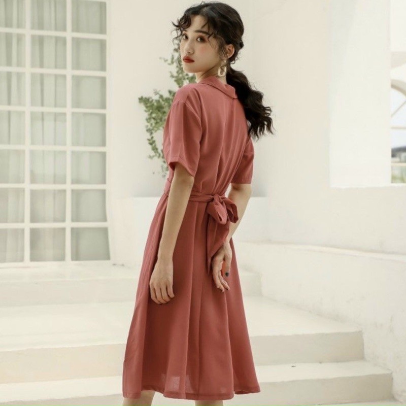 [HCM]Đầm sm chéo dây 3 màu