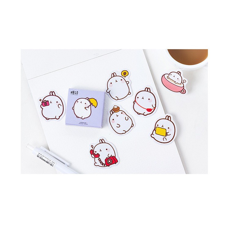 Bộ sticker/ Hình dán Hình Thỏ Xinh Xắn (45 Hình)