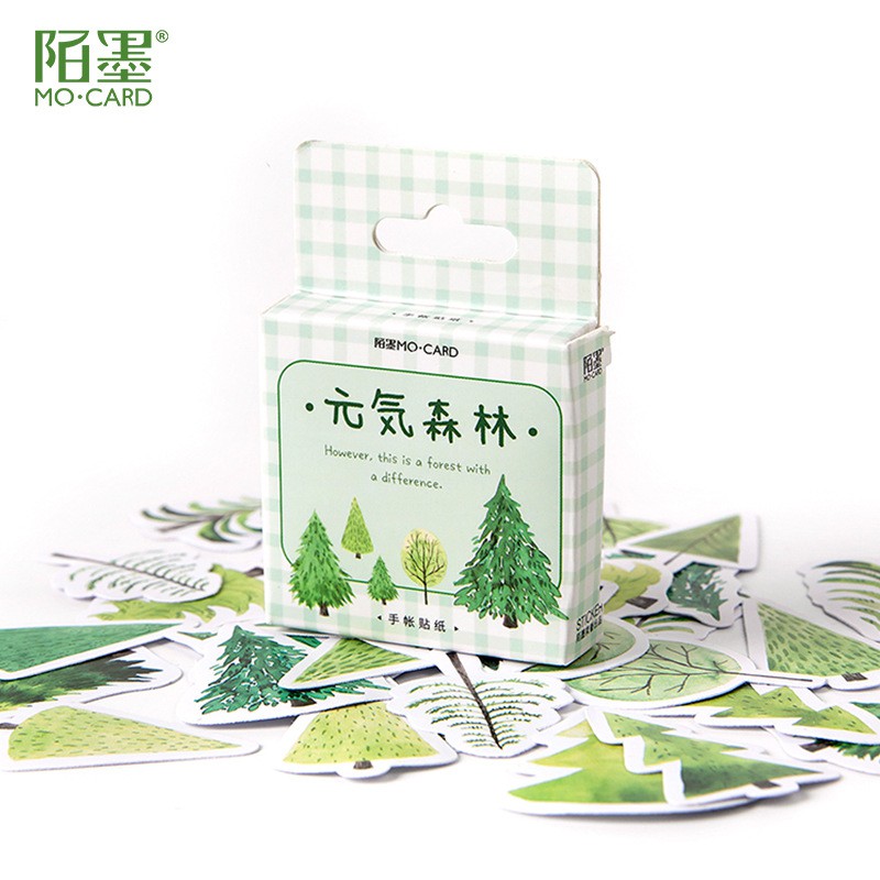 Bộ sticker/ Hình dán Mẫu Cây Thông (45 Hình)