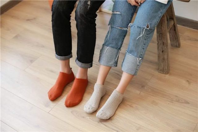 COMBO tất/vớ cổ ngắn sọc Vintage