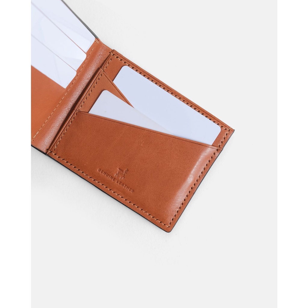 Ví da nam Leonardo Bifold Albert chất da Vachetta nhập khẩu