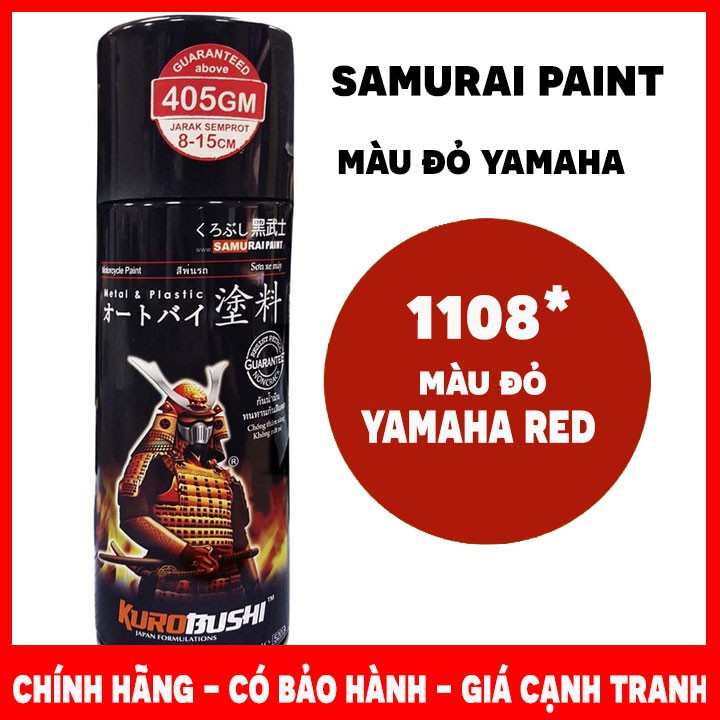 [HCM]SƠN SAMURAI 1108 MÀU ĐỎ YAMAHA - YAMAHA RED 1108
