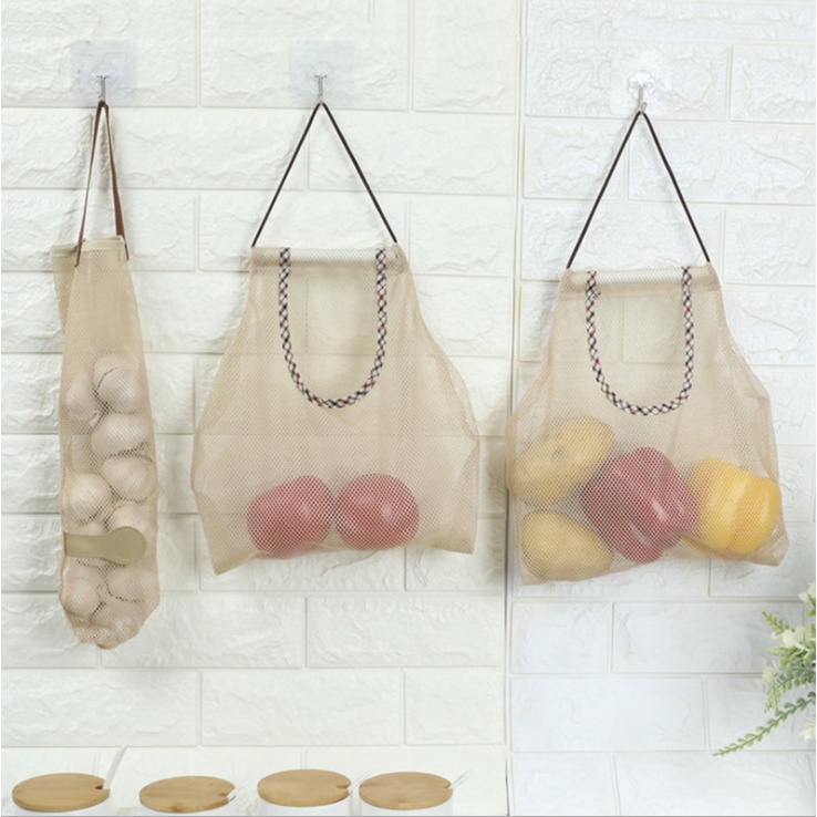 Túi lưới nâu treo tường tiện dụng