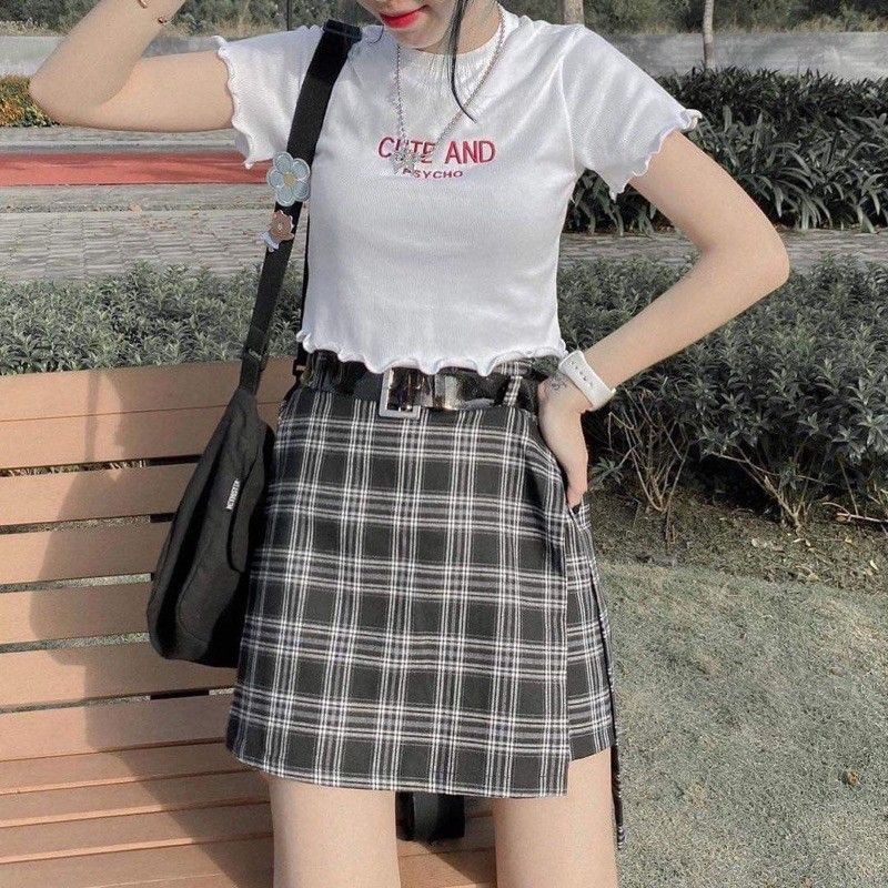 ÁO CROPTOP THÊU CHỮ CUTE_AND