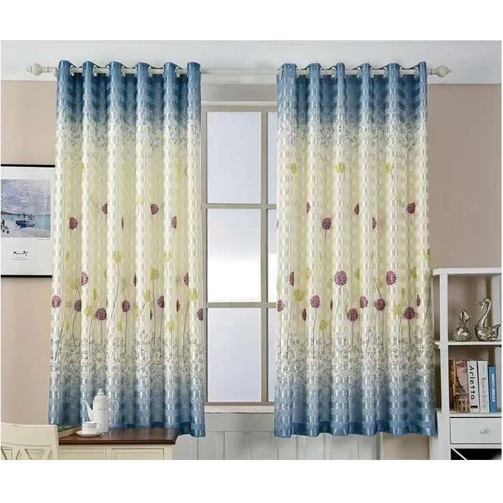Rèm vải treo cửa cao 2m hoa bồ công anh