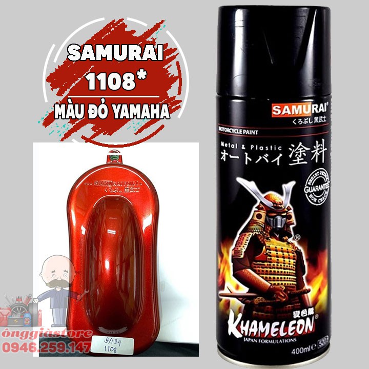 [HCM]SƠN SAMURAI 1108 MÀU ĐỎ YAMAHA - YAMAHA RED 1108